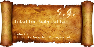 Inkeller Gabriella névjegykártya